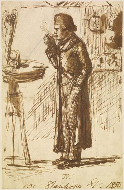 Thomas Woolner, 1850 by Dante Gabriel Rossetti, English Pre-Raphaelite Painter,12x8"(A4) Poster Print