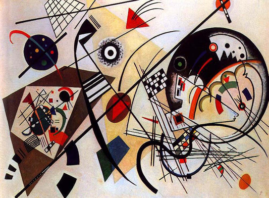 Throughgoing line - Wassily Kandinsky -1923 by Wassily Kandinsky, 16x12"(A3) Poster Print