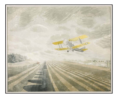 Tiger Moth 1942 - by WW2 War Artist Captain Eric Ravilious, A4 size (8.27 × 11.69 inches) Poster