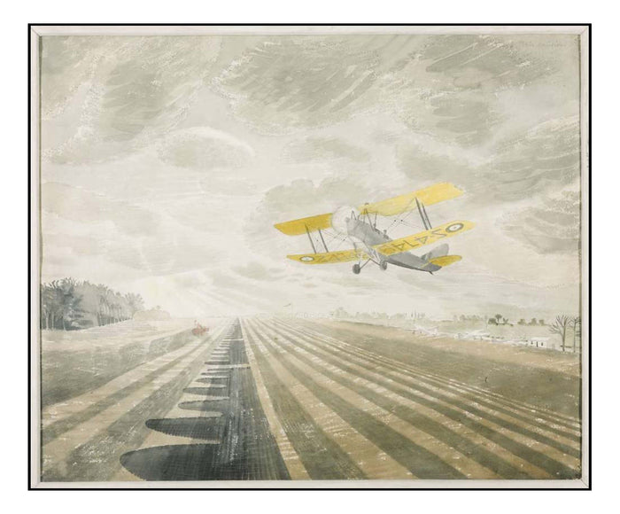 Tiger Moth 1942 - by WW2 War Artist Captain Eric Ravilious, A4 size (8.27 × 11.69 inches) Poster