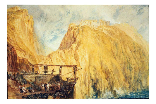 Tintagel Castle, Cornwall, 1815 by John Mallord William Turner RA, 12x8"(A4) Poster