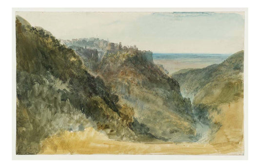 Tivoli, from Monte Catillo, 1819 by John Mallord William Turner RA, 12x8"(A4) Poster