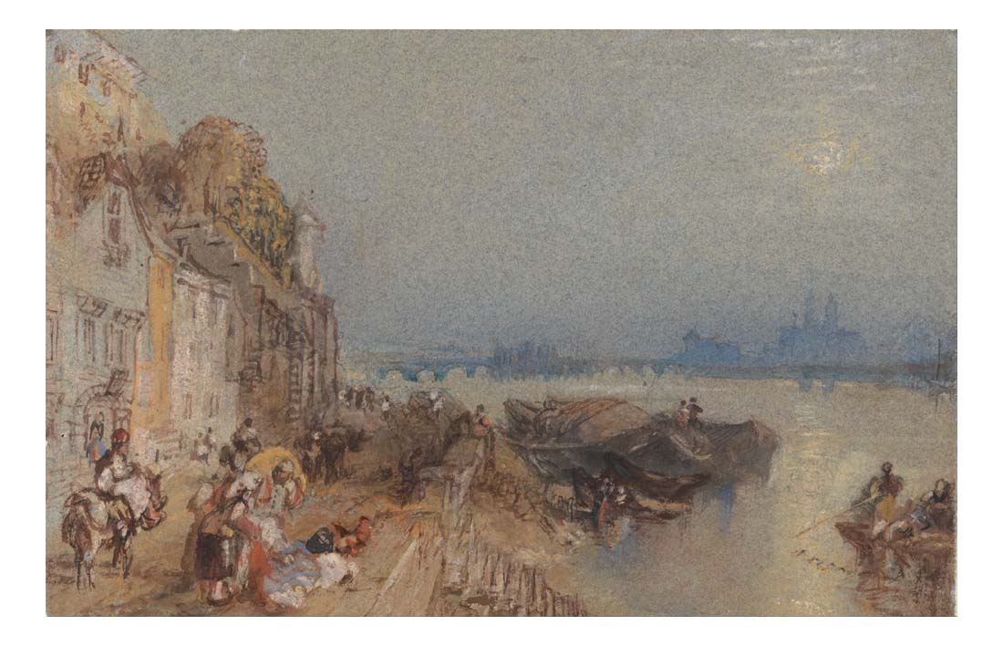 Tours, Sunset, Looking Backwards, 1826-30 by John Mallord William Turner RA, 12x8"(A4) Poster