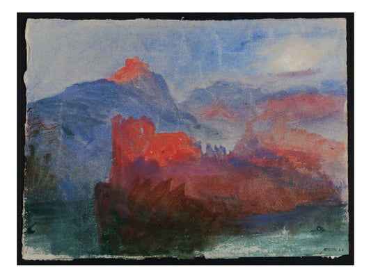 Towers by the River (or Sea), 1834 by John Mallord William Turner RA, 12x8"(A4) Poster