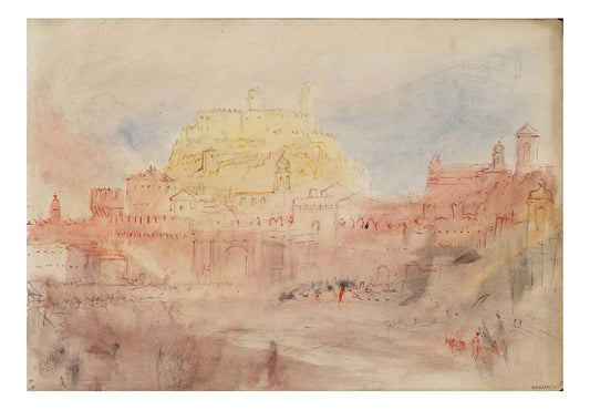 Town and Castle of Bellinzona, 1841 by John Mallord William Turner RA, 12x8"(A4) Poster