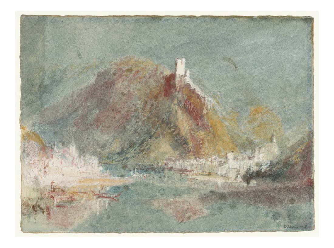 Traben, Trarbach and the Grevenburg, 1839 by John Mallord William Turner RA, 12x8"(A4) Poster