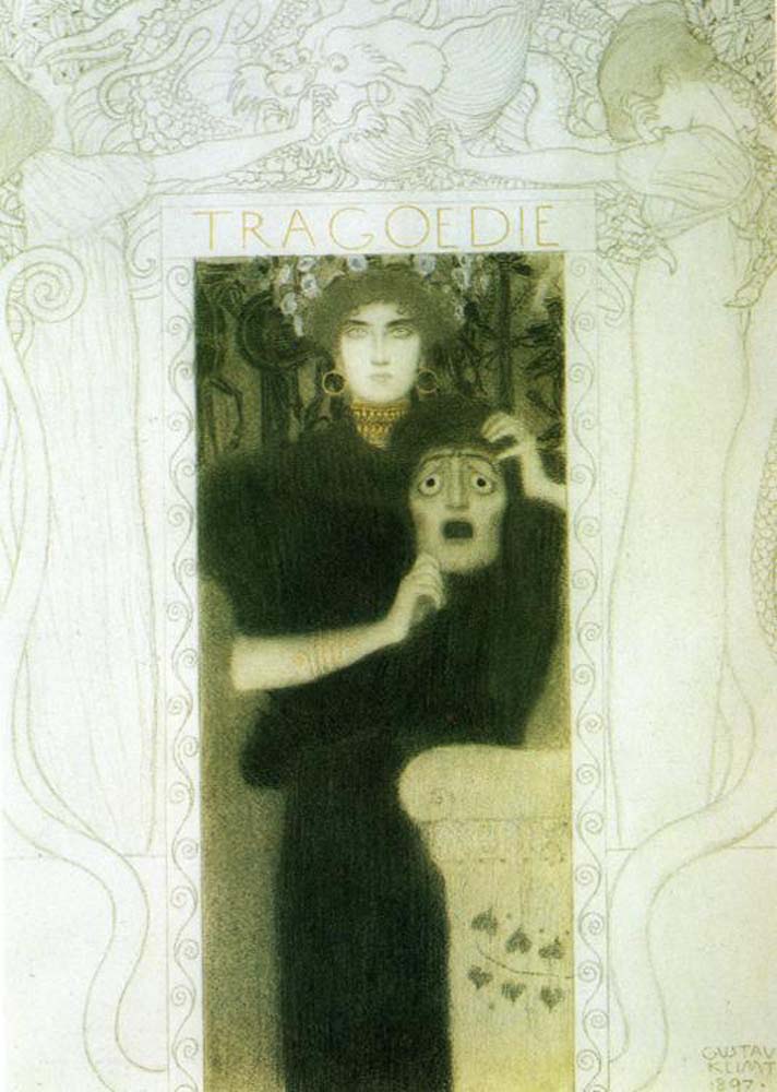 Tragedy - Gustav Klimt - 1897, 16x12" (A3) Poster Print