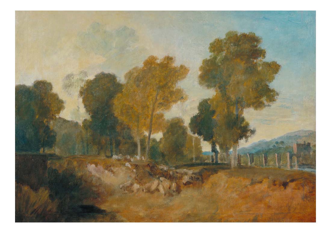 Trees beside the River, with Bridge in the Middle Distance, 1806 by John Mallord William Turner RA