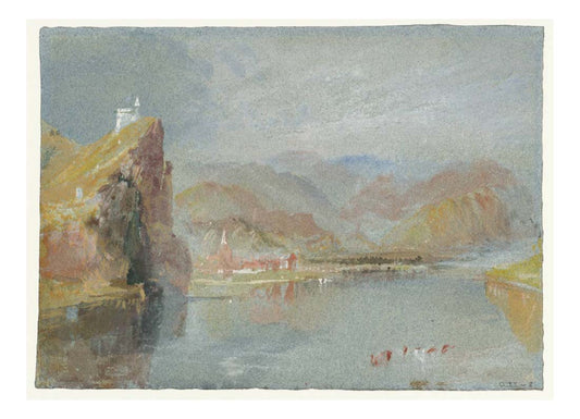 Treis from the North, 1839 by John Mallord William Turner RA, 12x8"(A4) Poster
