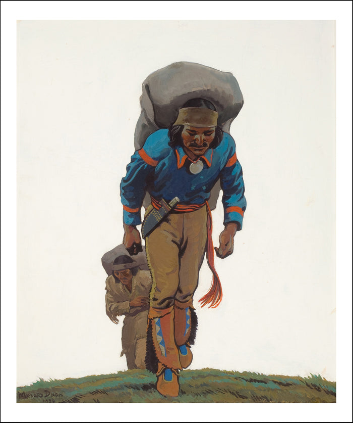 Two Packers, 1936 by Maynard Dixon, Classic American Western Art, 16x12
