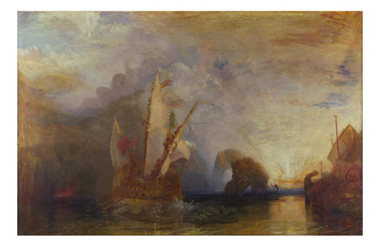 Ulysses deriding Polyphemus - Homer's Odyssey by John Mallord William Turner RA, 12x8"(A4) Poster