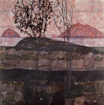 Setting sun, landscape by Egon Schiele, 12x8" (A4) Poster