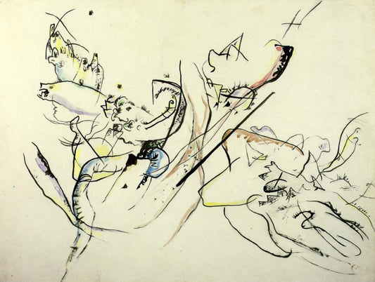 Untitled - Wassily Kandinsky -1915-1916 by Wassily Kandinsky, 12x8"(A4) Poster Print