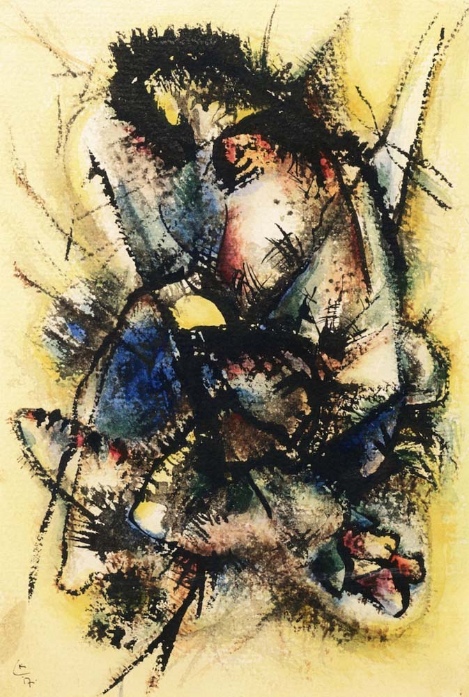 Untitled - Wassily Kandinsky -1917 by Wassily Kandinsky, 16x12"(A3) Poster Print
