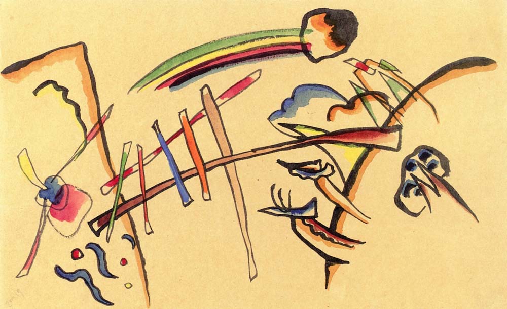 Untitled - Wassily Kandinsky -1919 by Wassily Kandinsky, 16x12"(A3) Poster Print