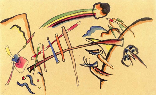 Untitled - Wassily Kandinsky -1919 by Wassily Kandinsky, 16x12"(A3) Poster Print