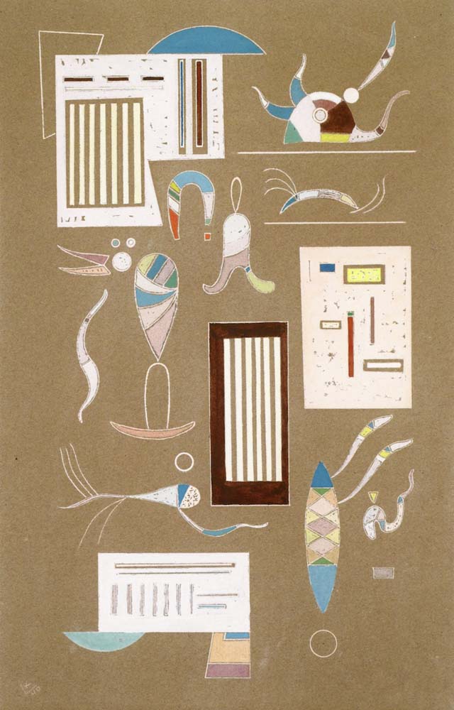 Untitled - Wassily Kandinsky -1940 by Wassily Kandinsky, 12x8"(A4) Poster Print