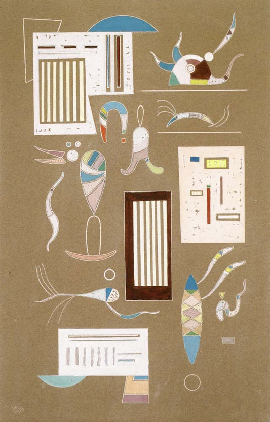 Untitled - Wassily Kandinsky -1940 by Wassily Kandinsky, 12x8"(A4) Poster Print