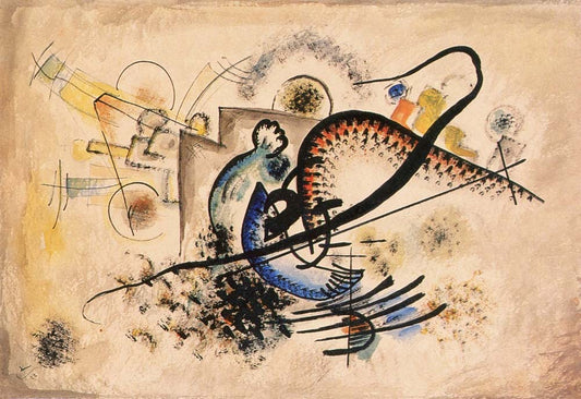Untitled (also known as The Black Line) - Wassily Kandinsky -1922 by Wassily Kandinsky, 16x12"(A3) Poster Print