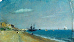 Brighton Beach with Colliers by John Constable, vintage art, modern poster print