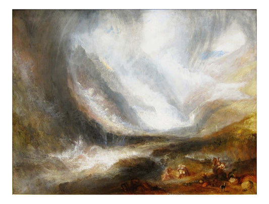 Valley of Aosta - Snowstorm, Avalanche and Thunderstorm, 1837-38 by John Mallord William Turner RA, 12x8"(A4) Poster
