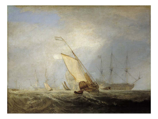 Van Tromp Returning after the Battle off the Dogger Bank, 1833 by John Mallord William Turner RA, 12x8"(A4) Poster