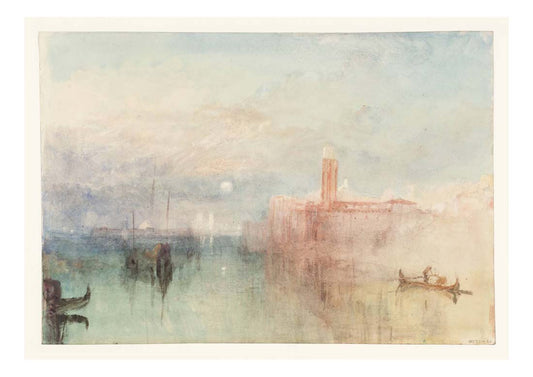 Venice, Moonrise, 1840 by John Mallord William Turner RA, 12x8"(A4) Poster
