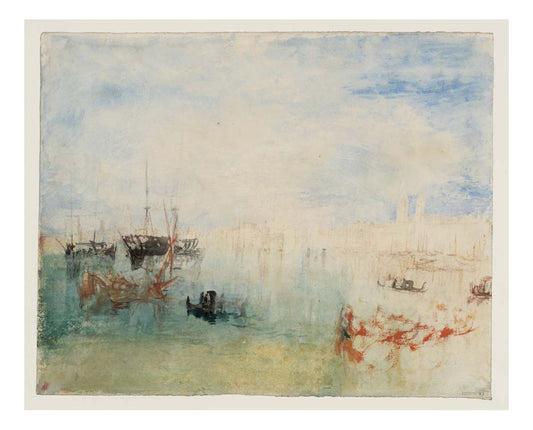 Venice, Shipping Moored off the Riva degli Schiavoni, 1840 by John Mallord William Turner RA, 12x8"(A4) Poster