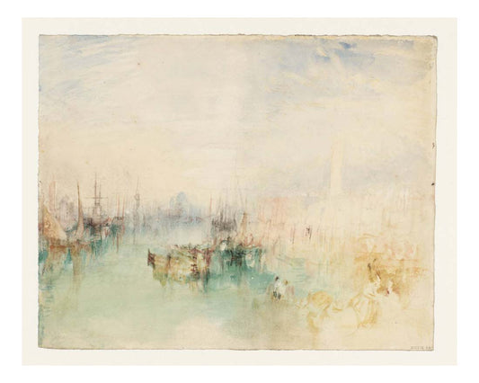 Venice, Shipping off the Riva degli Schiavoni, from near the Ponte dell'Arsenale, 1840 by John Mallord William Turner RA, 12x8"(A4) Poster
