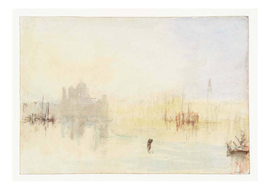 Venice, Sunset over Santa Maria della Salute and the Dogana, 1840 by John Mallord William Turner RA, 12x8"(A4) Poster