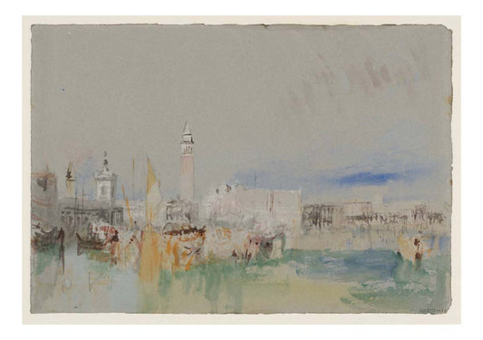 Venice, The Dogano, Campanile of San Marco and the Doge's Palace, 1840 by John Mallord William Turner RA, 12x8"(A4) Poster