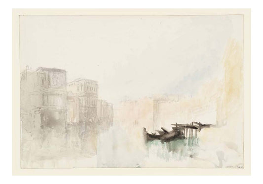 Venice, The Grand Canal from the Traghetto di San Felise, with Ca'Corner della Regina and Ca'Pesaro on the Left, 1840 by John Mallord William Turner RA, 12x8"(A4) Poster