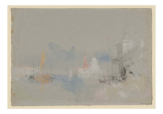 Venice, The Punta della Dogana, with San Giorgio Maggiore Beyond, 1833-40 by John Mallord William Turner RA, 12x8"(A4) Poster