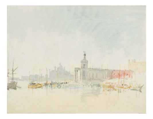 Venice, The Punta della Dogana, with the Zitelle in the Distance, 1819 by John Mallord William Turner RA, 12x8"(A4) Poster