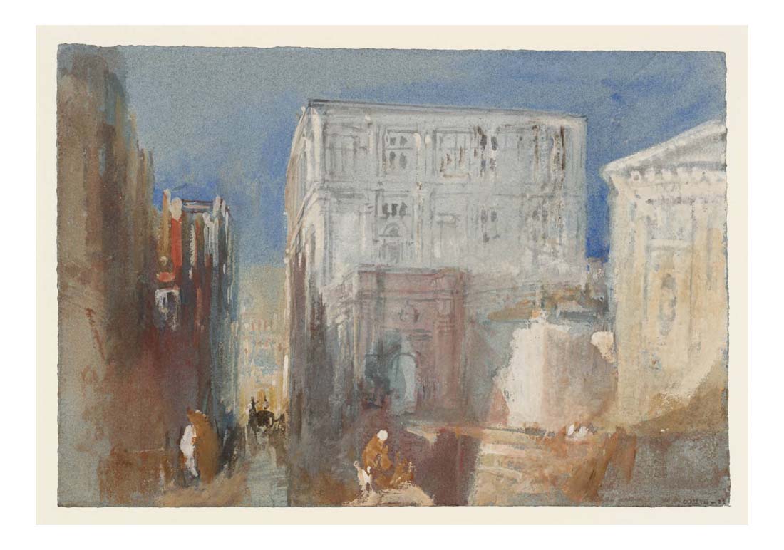 Venice, The Rio di San Luca, with the Palazzo Grimani and the Church of San Luca, 1840 by John Mallord William Turner RA, 12x8"(A4) Poster