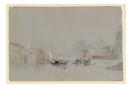 Venice, The Steps of S. Maria della Salute, the Campanile of St Mark's on the Left, 1840 by John Mallord William Turner RA