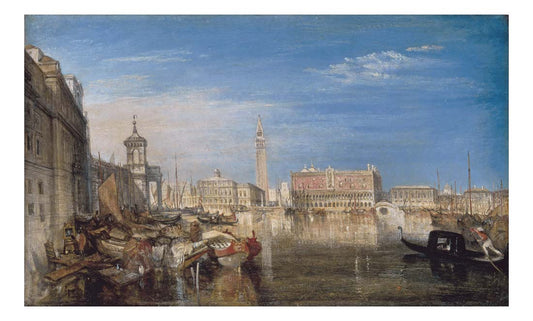 Venice, the Bridge of Sighs, Ducal Palace and Custom House, 1833 by John Mallord William Turner RA, 12x8"(A4) Poster