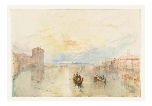 Venice,The Giudecca Canal, Looking towards Fusina at Sunset, 1840 by John Mallord William Turner RA, 12x8"(A4) Poster