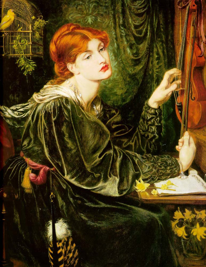 Veronica Veronese, 1872 by Dante Gabriel Rossetti, pre-Raphaelite artist, 16x12