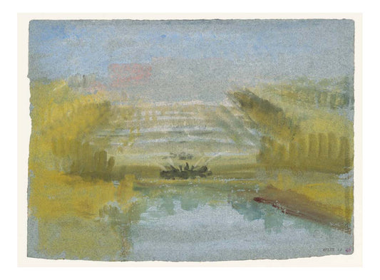 Versailles. The Apollo Fountain, 1833 by John Mallord William Turner RA, 12x8"(A4) Poster
