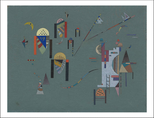 Vertical Accents, 1942 by Wassily Kandinsky, 16x12"(A3) Poster Print