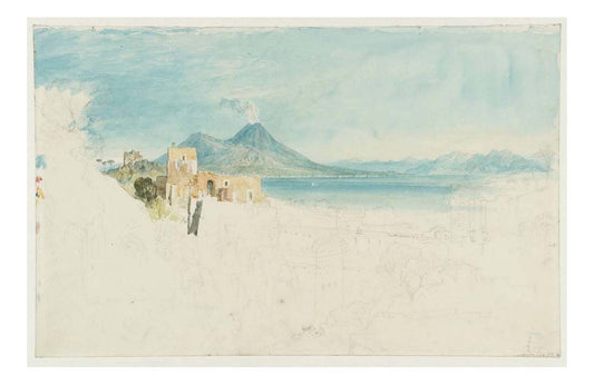 Vesuvius and the Sorrentine Peninsula from Via Posillipo, 1819 by John Mallord William Turner RA, 12x8"(A4) Poster