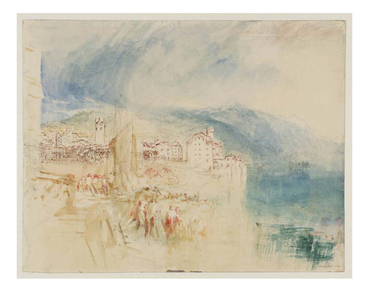 Vevay, Looking South-East along the Shore of Lake Geneva, 1841 by John Mallord William Turner RA, 12x8"(A4) Poster