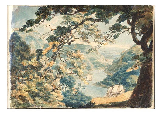 View Looking up the Avon from Cook's Folly, 1791 by John Mallord William Turner RA, 12x8"(A4) Poster