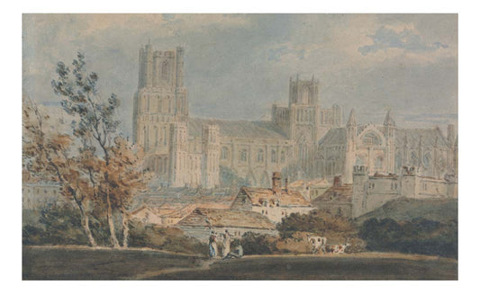 View of Ely Cathedral, 1797 by John Mallord William Turner RA, 12x8"(A4) Poster