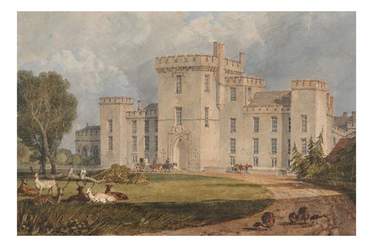 View of Hampton Court, Hertefordshire, from the Northwest, 1806 by John Mallord William Turner RA, 12x8"(A4) Poster