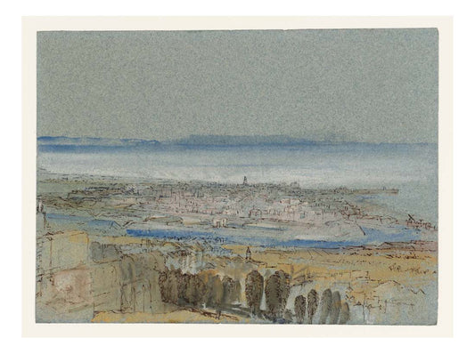 View of Le Havre and the Seine Estuary from the Heights of Ste-Adresse, 1832 by John Mallord William Turner RA, 12x8"(A4) Poster