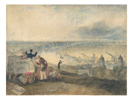 View of London from Greenwich, 1825 by John Mallord William Turner RA, 12x8"(A4) Poster