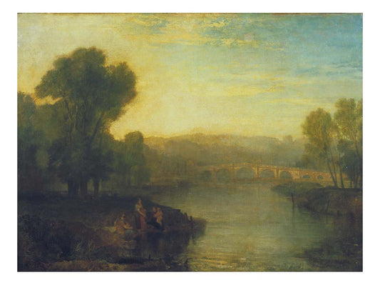 View of Richmond Hill and Bridge by John Mallord William Turner RA, 12x8"(A4) Poster