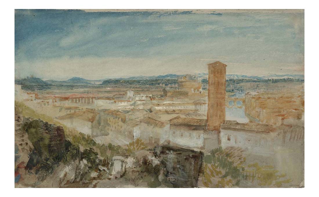 View of Rome from the Gardens of the Villa Barberini, 1819 by John Mallord William Turner RA